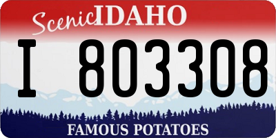 ID license plate I803308