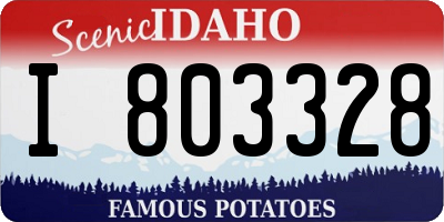 ID license plate I803328