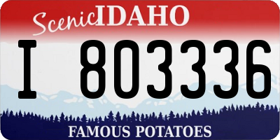 ID license plate I803336