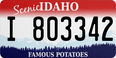 ID license plate I803342