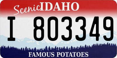 ID license plate I803349