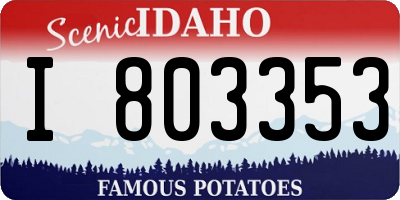 ID license plate I803353