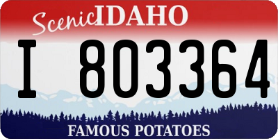 ID license plate I803364