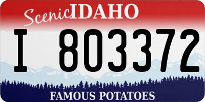 ID license plate I803372