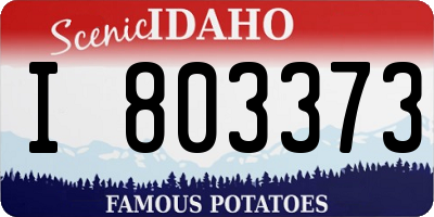 ID license plate I803373