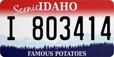 ID license plate I803414