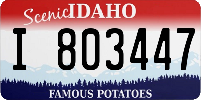 ID license plate I803447