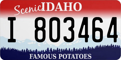 ID license plate I803464