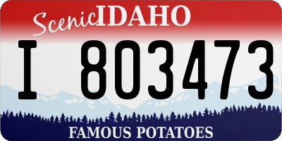 ID license plate I803473