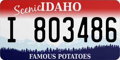 ID license plate I803486