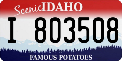 ID license plate I803508