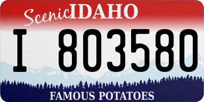 ID license plate I803580