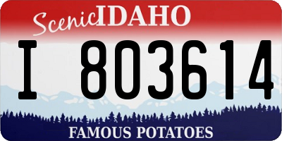 ID license plate I803614