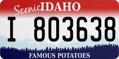 ID license plate I803638