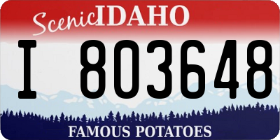 ID license plate I803648