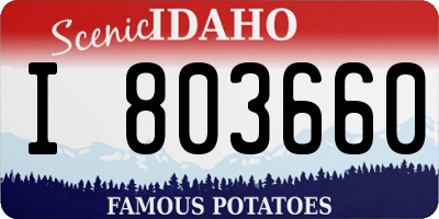 ID license plate I803660