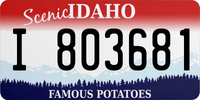 ID license plate I803681