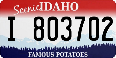 ID license plate I803702