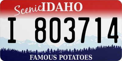 ID license plate I803714