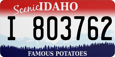 ID license plate I803762
