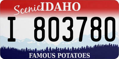 ID license plate I803780