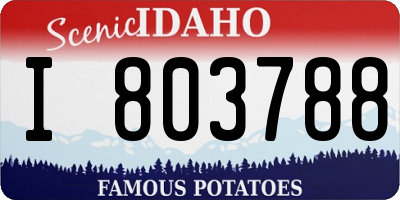 ID license plate I803788