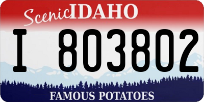 ID license plate I803802