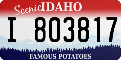 ID license plate I803817
