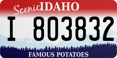 ID license plate I803832