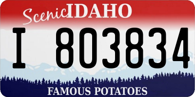 ID license plate I803834