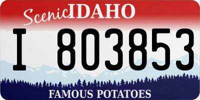 ID license plate I803853