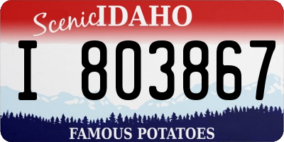ID license plate I803867