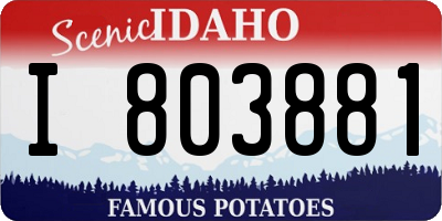 ID license plate I803881