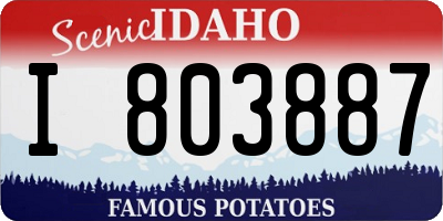 ID license plate I803887