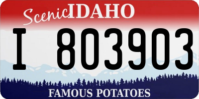 ID license plate I803903