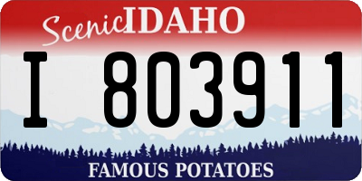 ID license plate I803911