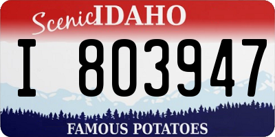 ID license plate I803947