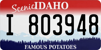 ID license plate I803948