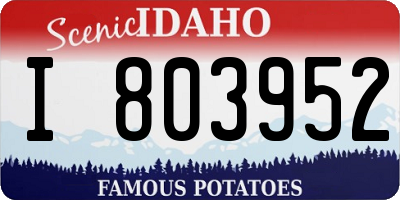 ID license plate I803952