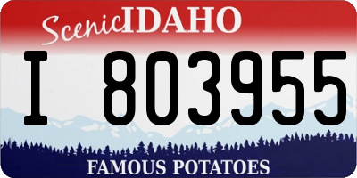 ID license plate I803955