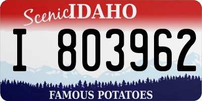 ID license plate I803962