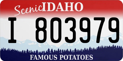 ID license plate I803979