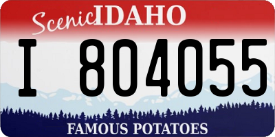ID license plate I804055
