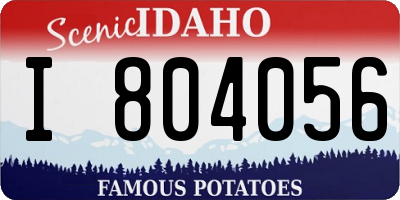 ID license plate I804056