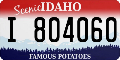 ID license plate I804060