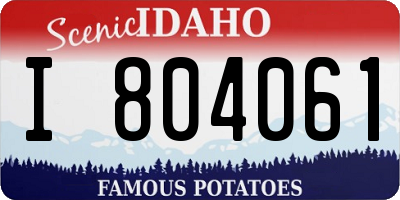 ID license plate I804061