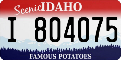 ID license plate I804075
