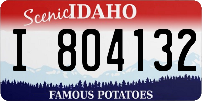 ID license plate I804132