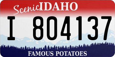 ID license plate I804137