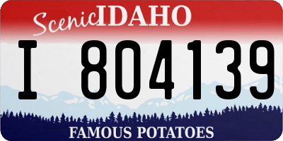 ID license plate I804139